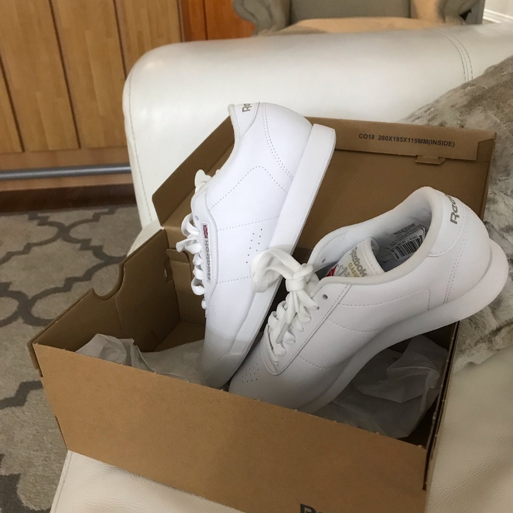 Reebok white classic sneakers